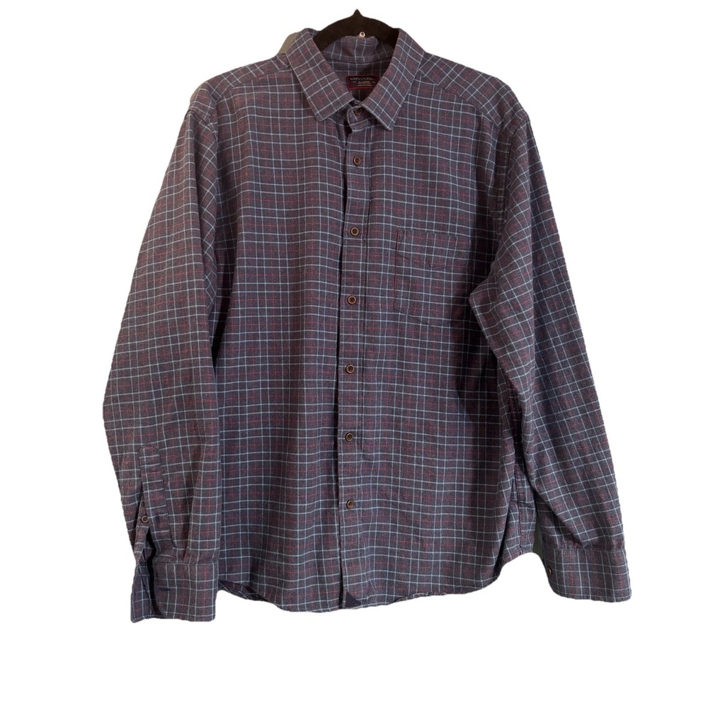 Untuckit Shirt Mens XL Long Sleeve Flannel Casual Button Up Office Work Shirt - Picture 2 of 6